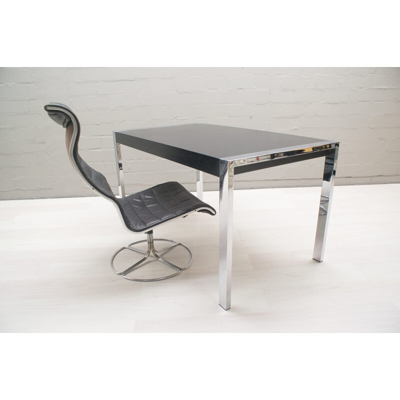 Vintage desk with Chromed metal Feet - 1970s