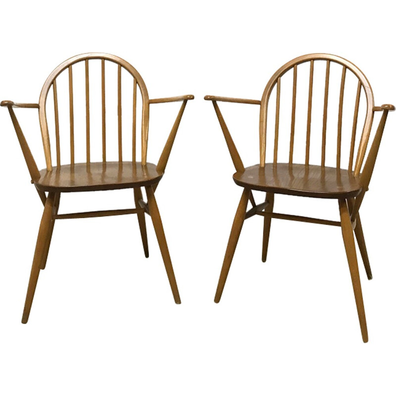 Set of two mid-century armchairs Windsor 370A by Ercol - 1960s