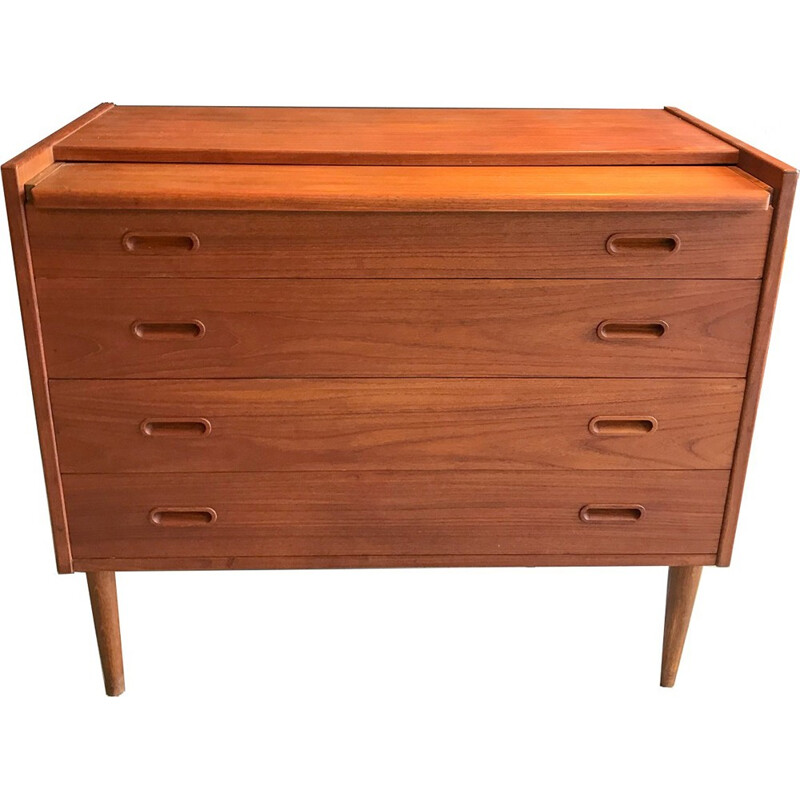 Scandinavian vintage dressing table in special teak, Denmark 1950