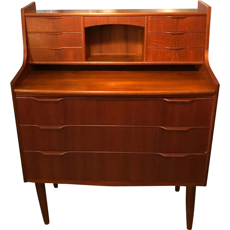 Mid-century Danish teak secretaire - 1950s