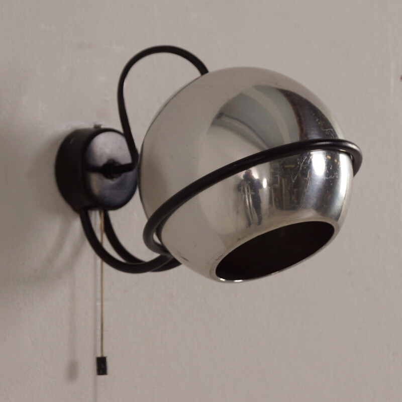 Vintage Chrome Wall Lamp model 232 by Gino Sarfatti for Arteluce - 1961