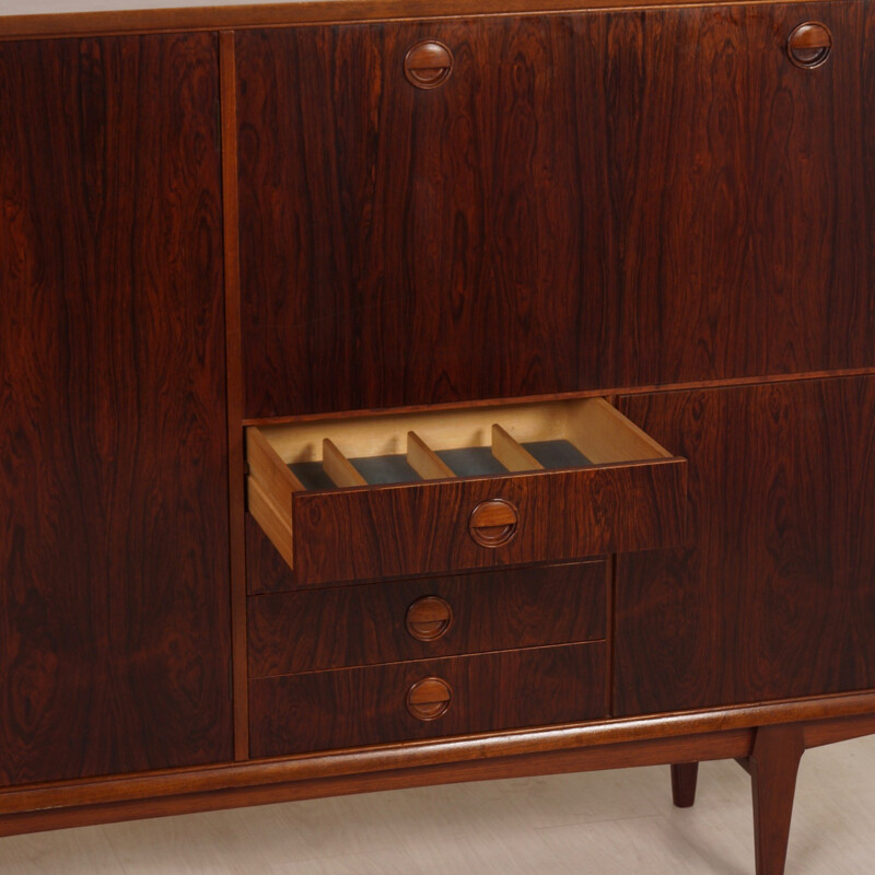 Vintage Rosewood PSR-130 Highboard by Marten Franckena for Fristho - 1962