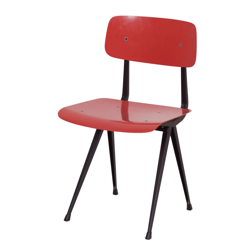 Red and rose chair model "Result" by Friso Kramer and Wim Rietveld for Ahrend the Circel - 1958