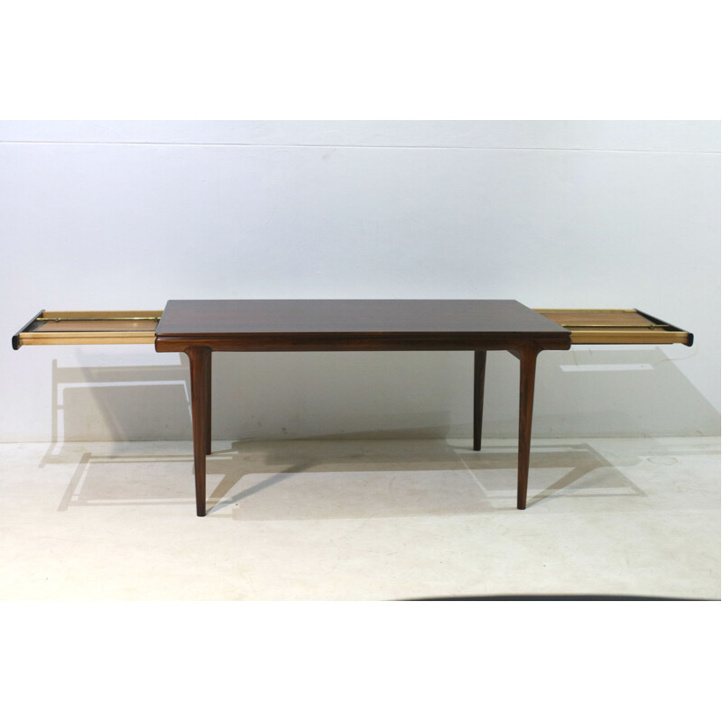 Vintage danish Extendable Dining Table in rosewood and teak - 1960s