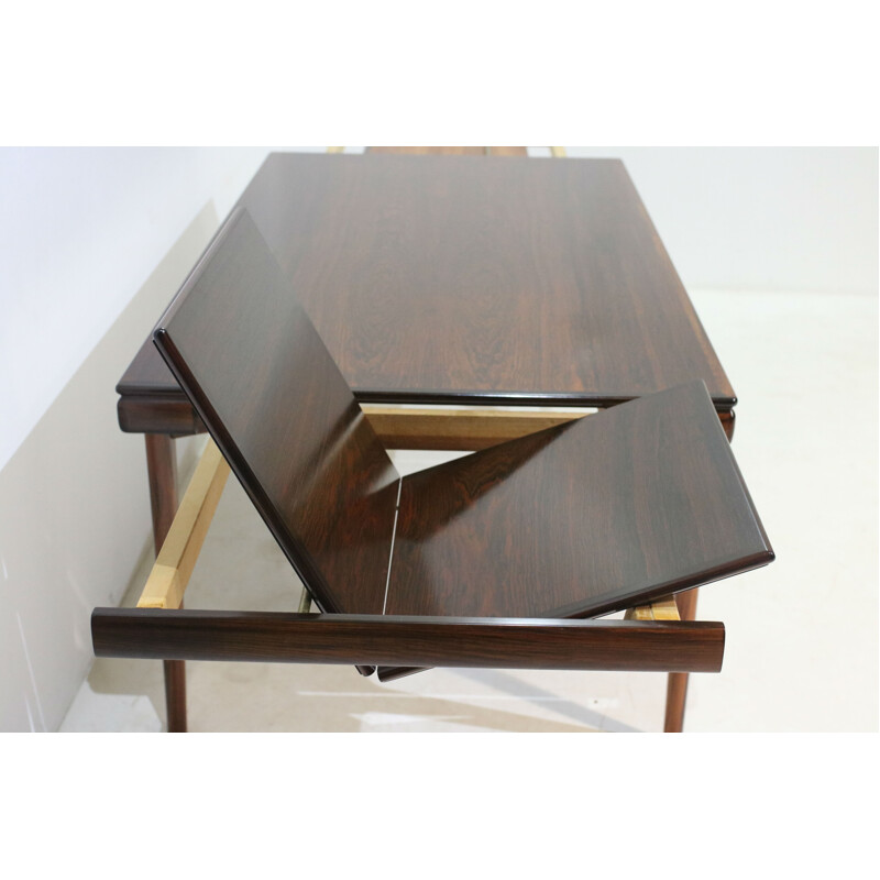 Vintage danish Extendable Dining Table in rosewood and teak - 1960s