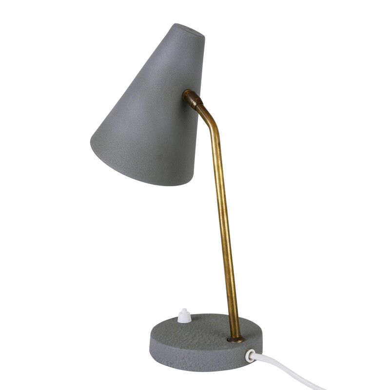 Lampe de bureau vintage scandinave grise - 1950