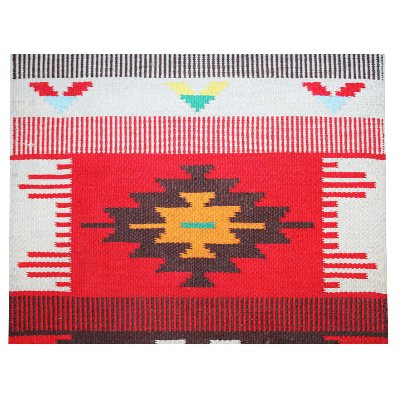 Vintage Rug with a Geometric Pattern - 1960s