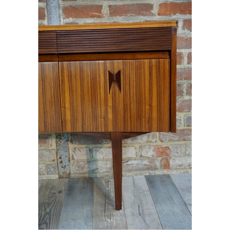 Vintage chest of drawers made of rosewood and zebrano - 1960s