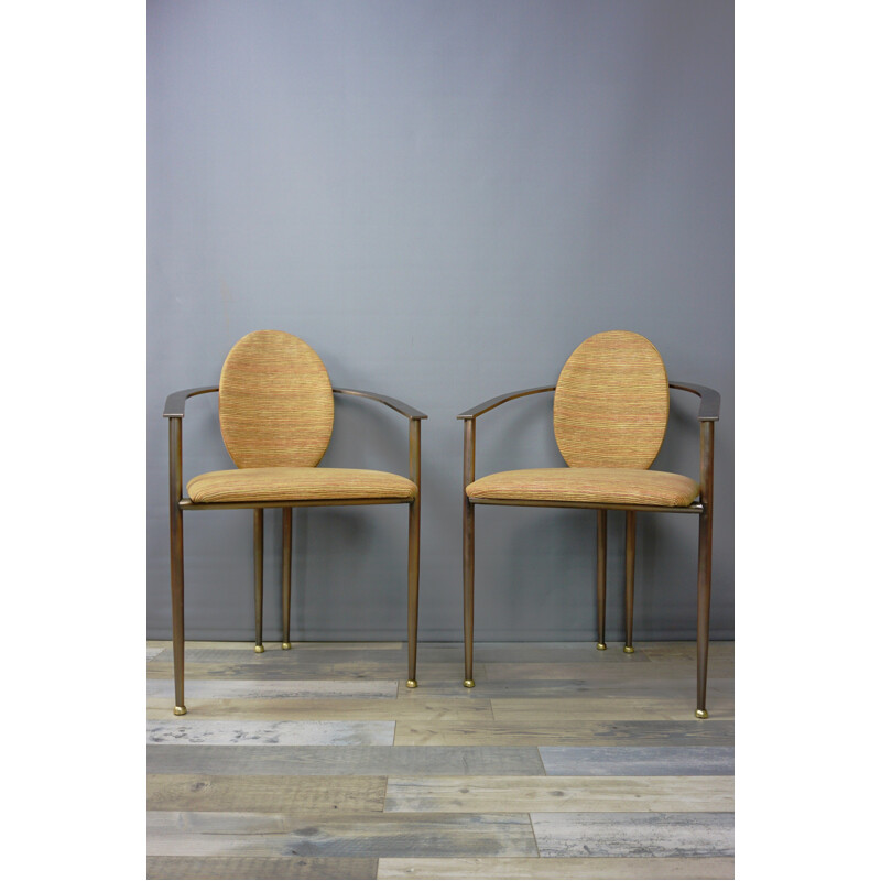 Set of 4 Mid-century Belgo Chrom Design armchairs - 1980s