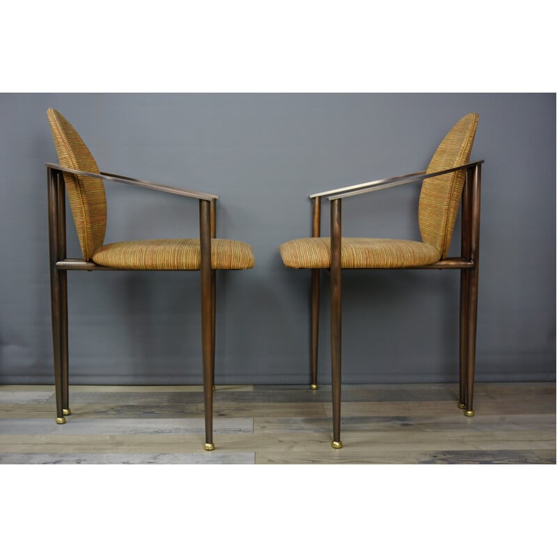 Set of 4 Mid-century Belgo Chrom Design armchairs - 1980s