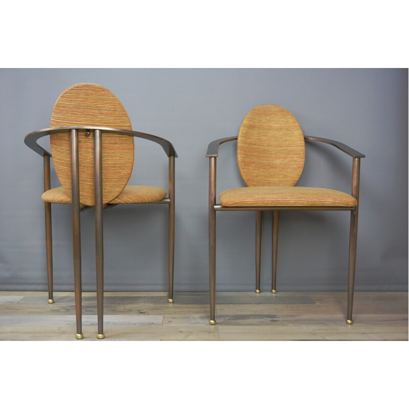Suite de 4 fauteuils Belgo Chrom Design vintage - 1980