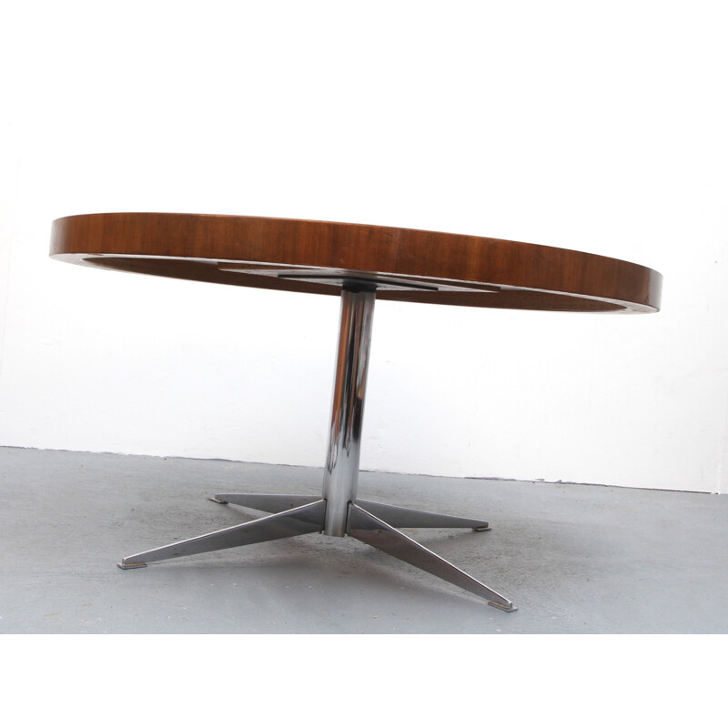 Table basse vintage en noyer - 1960