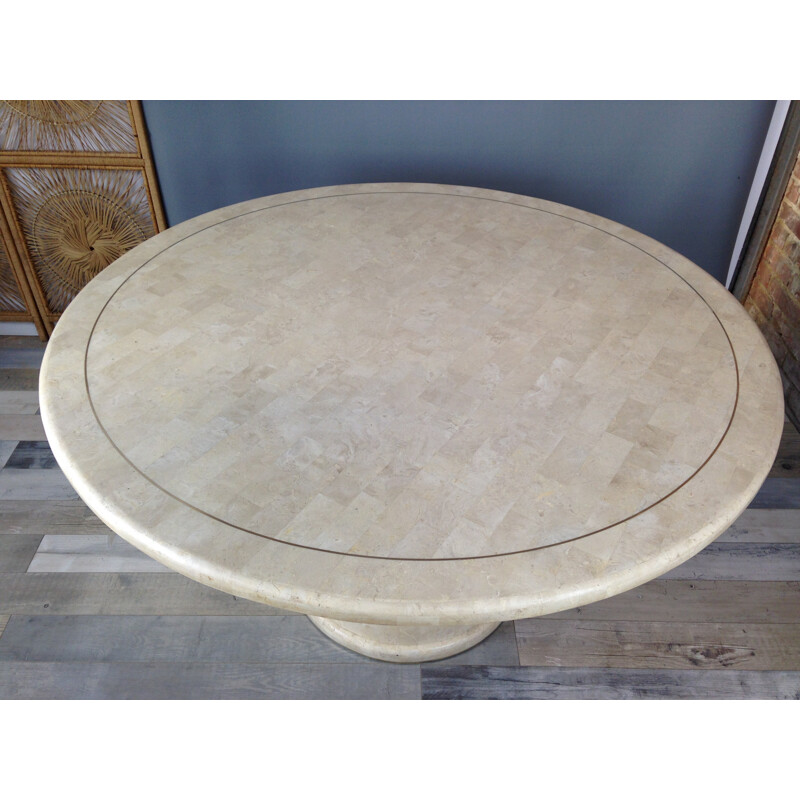 Mid-century Brass round table - 1970s