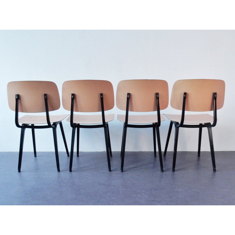 Set of 4 "Revolt" dining chairs by Friso Kramer for Ahrend de Cirkel. Netherlands - 1950s