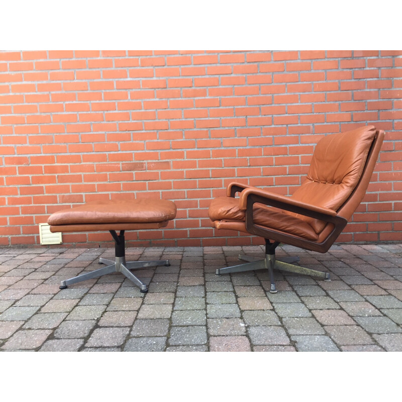 Fauteuil vintage "King" par André Vandenbeuck pour Strässle - 1970