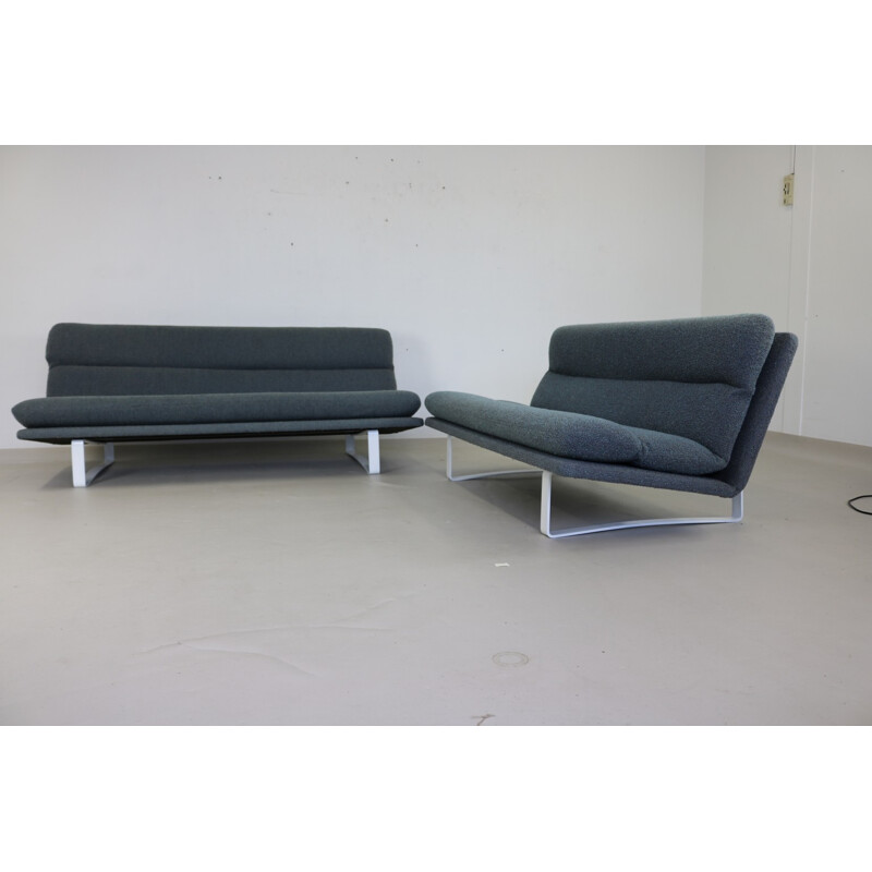 Set of 2 vintage dutch blue sofas by Kho Ling - 1960s