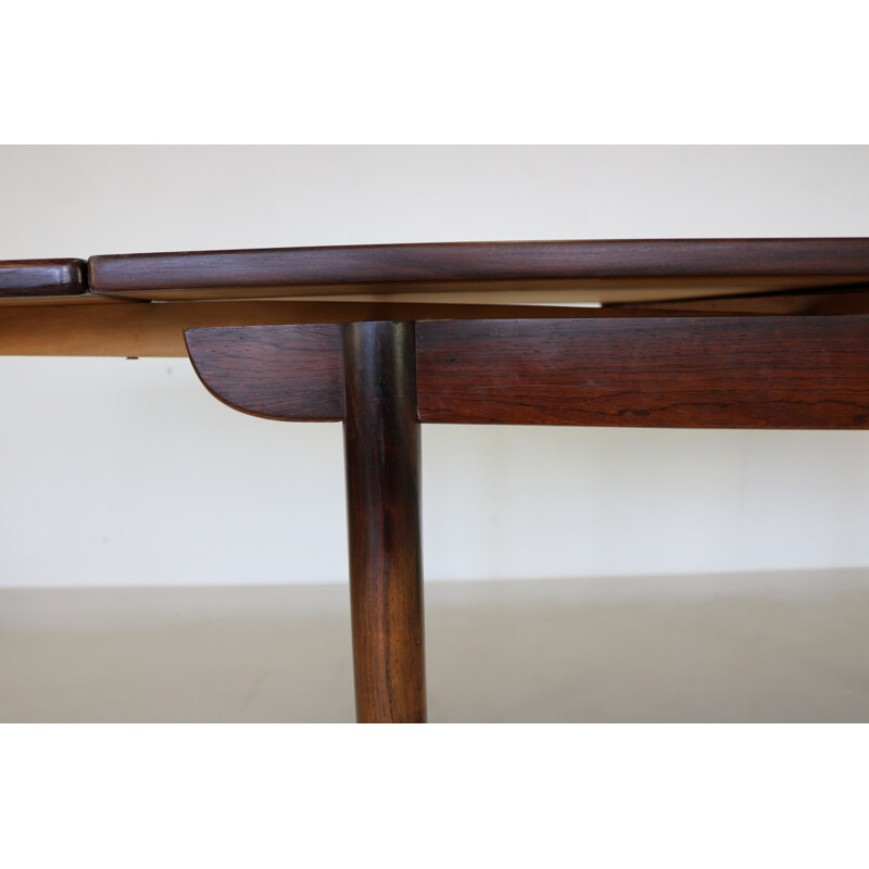 Vintage dutch rosewood dining table - 1960s