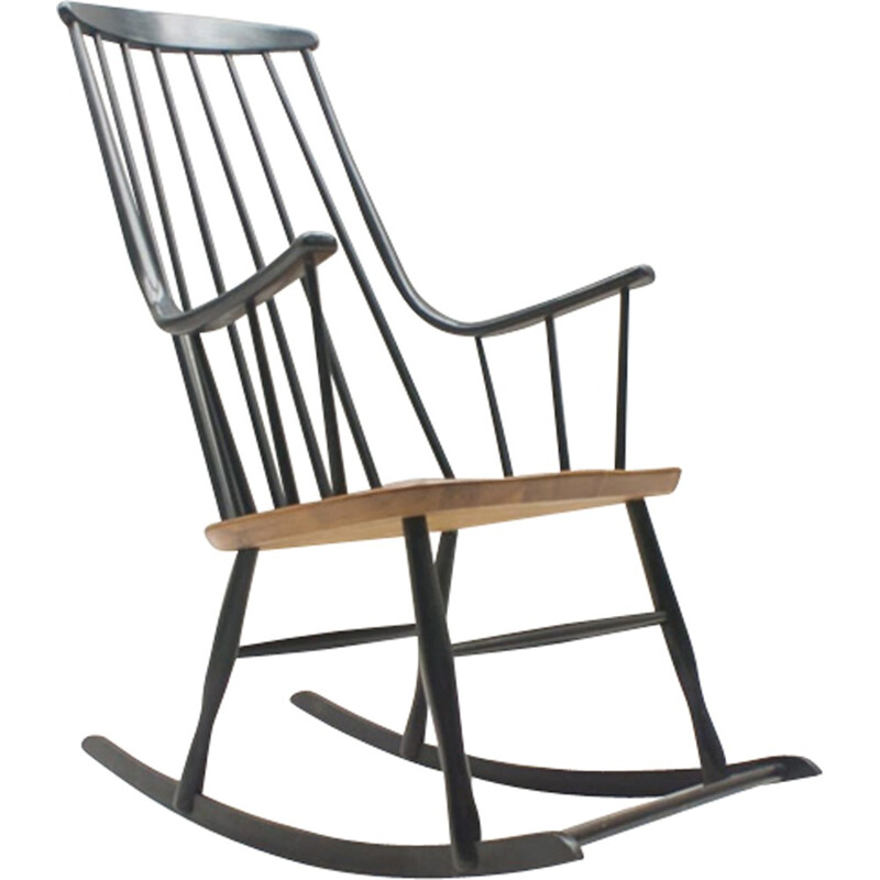 Vintage Grandessa Rocking Chair by Lena Larssen for Nesto - 1960s