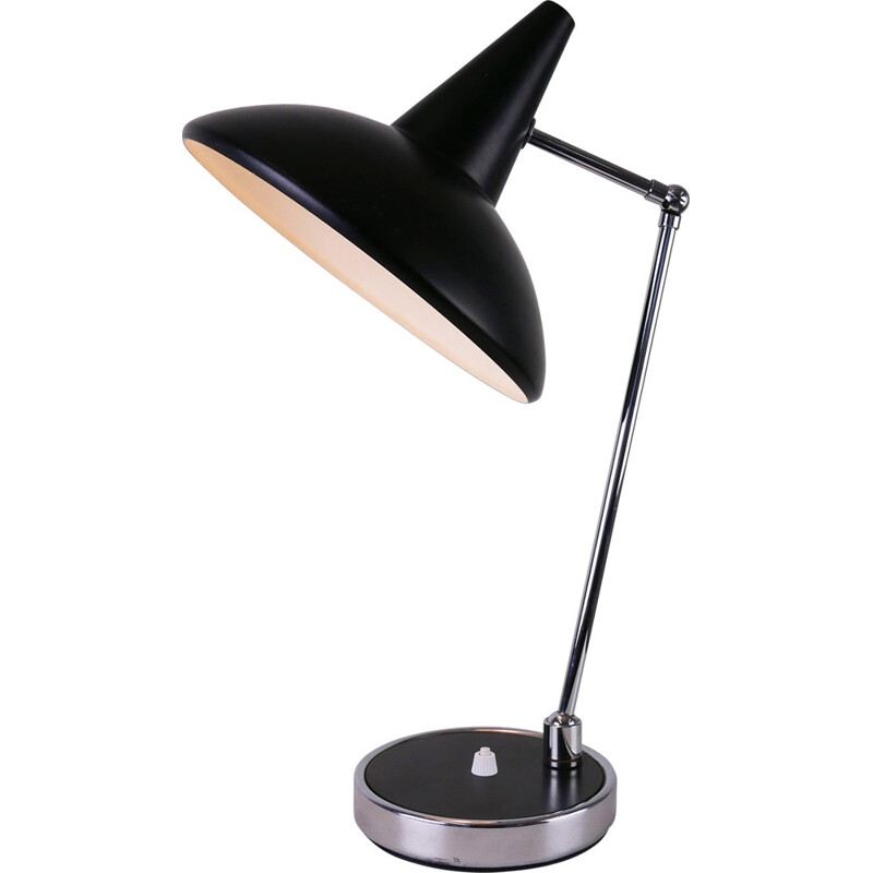 Lampe de bureau vintage noire réglable - 1970