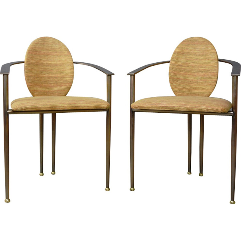 Set of 4 Mid-century Belgo Chrom Design armchairs - 1980s