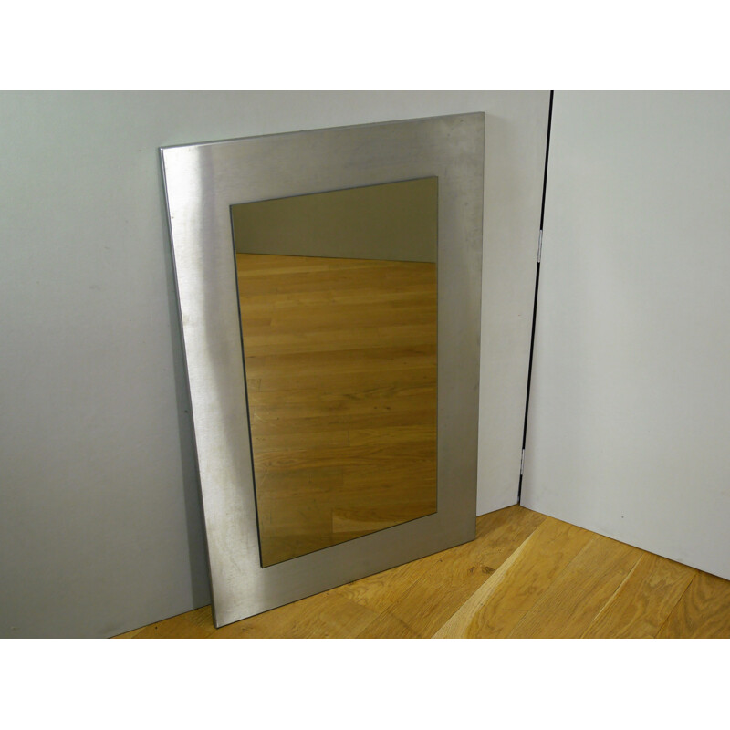 French vintage rectangular mirror - 1970s