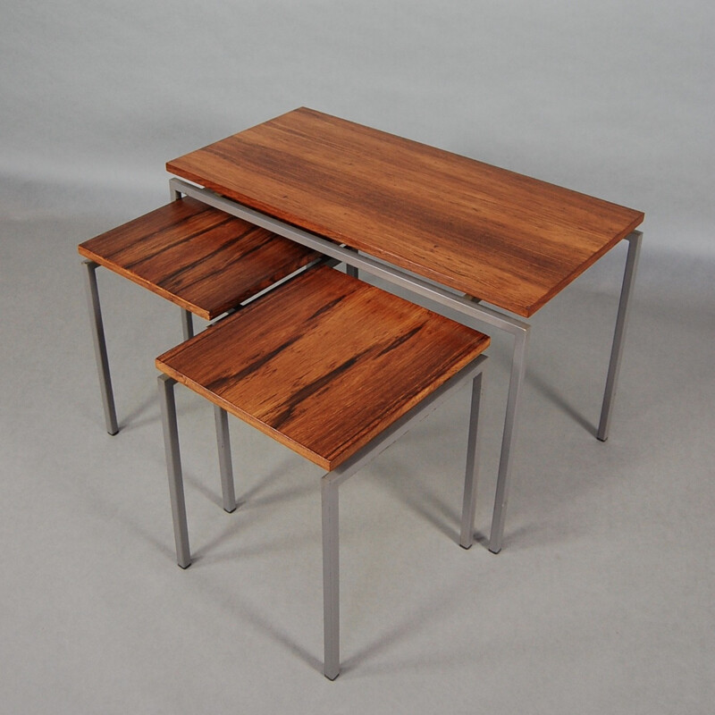 Set of mid-century nesting tables in rosewood - 1950s