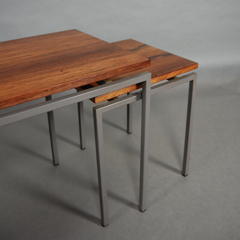 Set of mid-century nesting tables in rosewood - 1950s