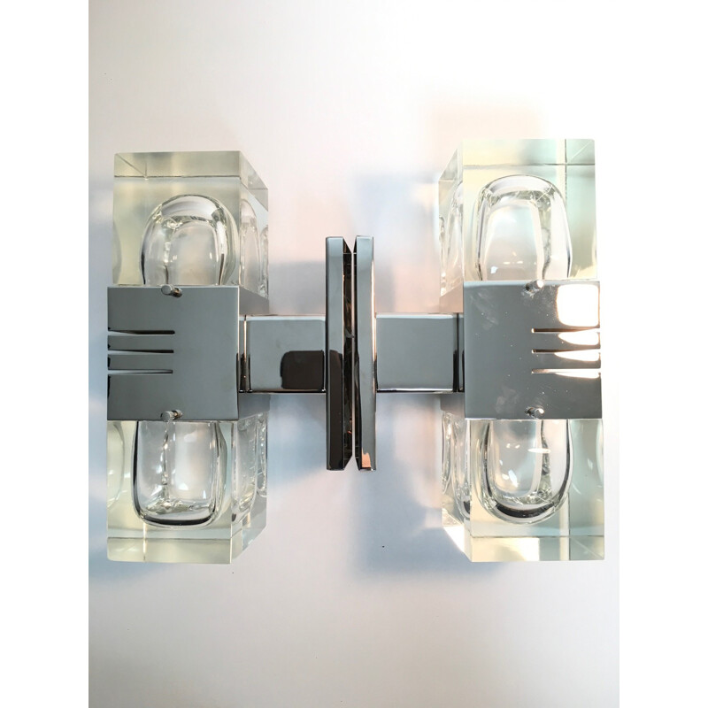 Pair of mid-century wall lamps by Gaetano Sciolari - 1970s