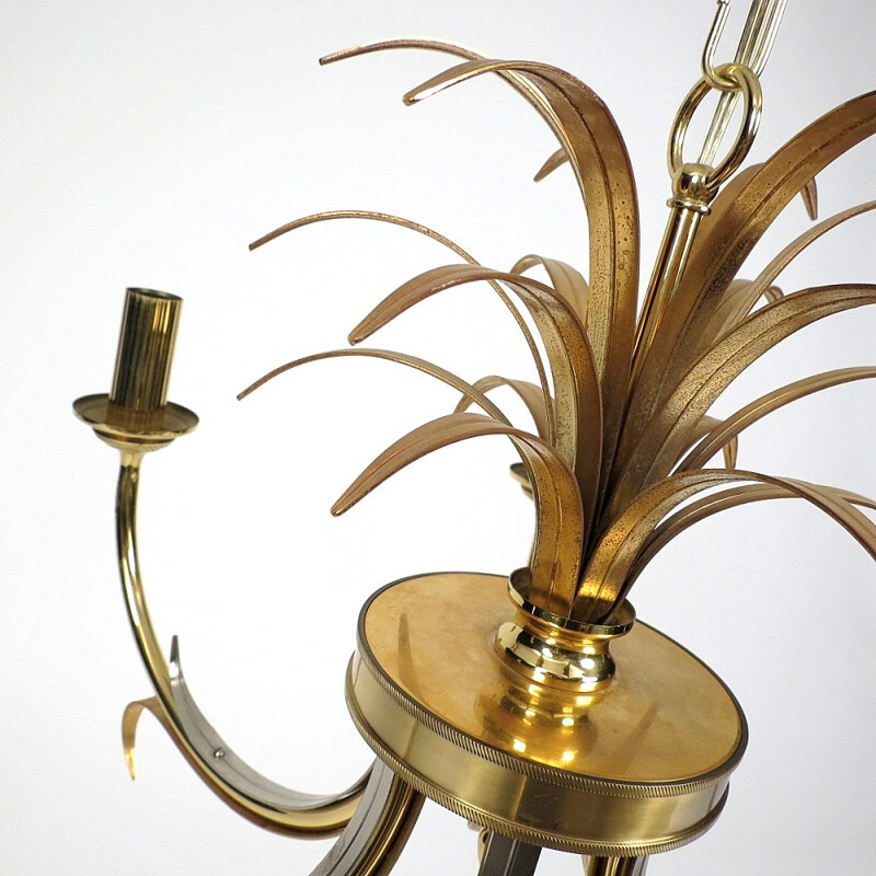 Mid-century Belgian brass chandelier by Boulanger - 1970s