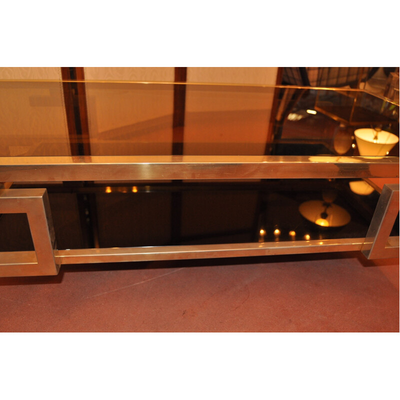 Vintage brass coffee table - 1970s