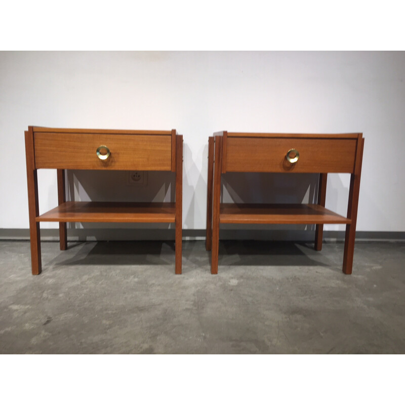 Vintage pair of bedside tables, Denmark - 1960s