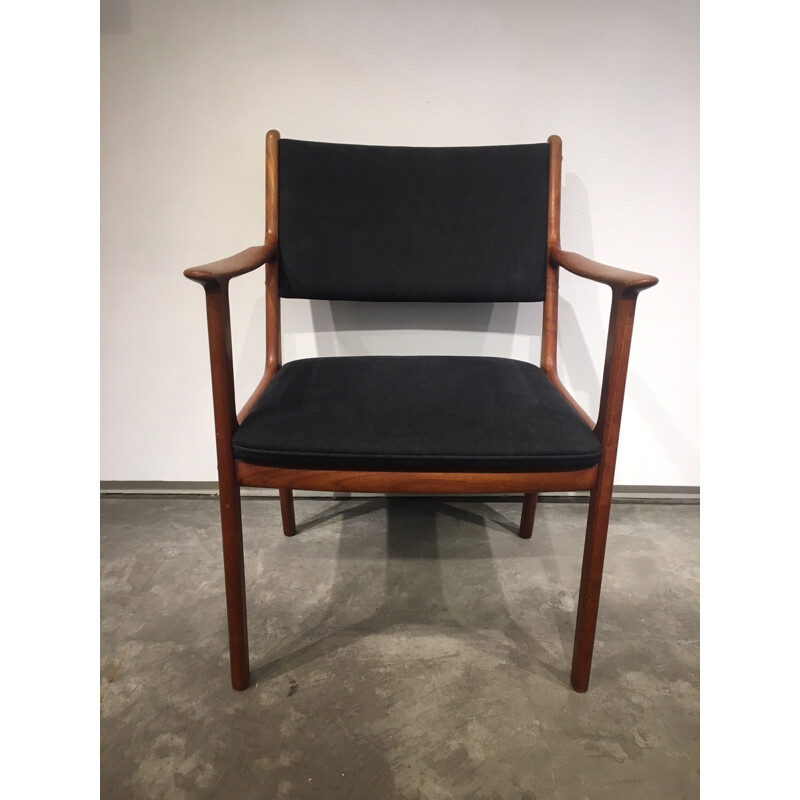 Vintage danish teak armchair by Olé Wanscher - 1960s