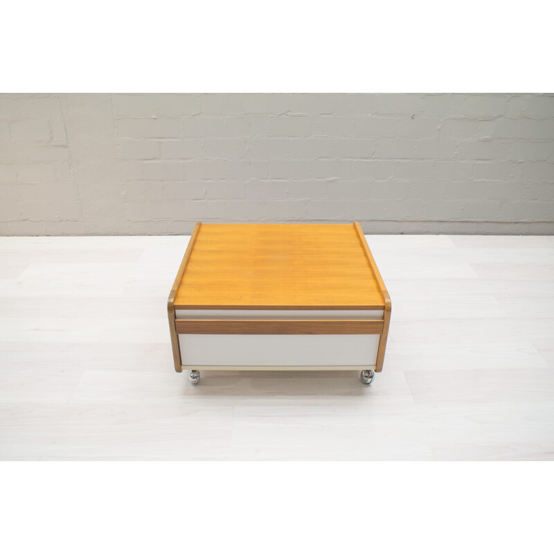 Vintage Walnut Coffee Table with Drawer - 1960s