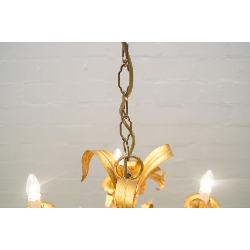 Vintage gold chandelier by Hans Kögl, 1960