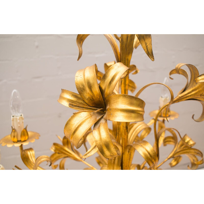 Vintage gold chandelier by Hans Kögl, 1960