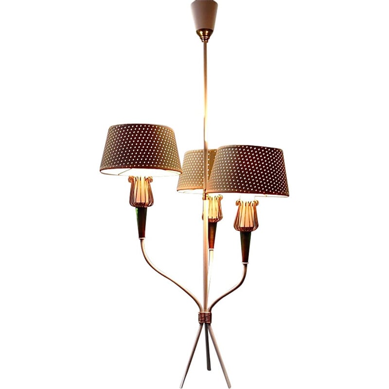 Vintage french chandelier by Maison Lunel - 1950s