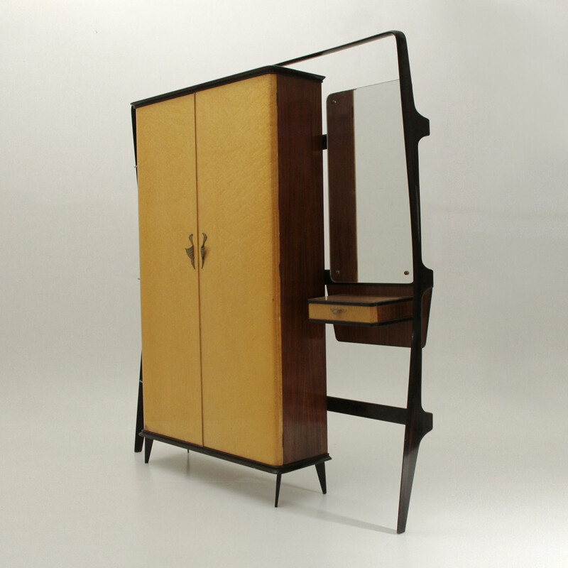 Vintage coat hanger cabinet with console by Consorzio Esposizione Mobili Cantù - 1950s