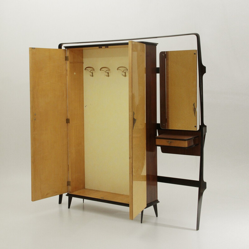 Vintage coat hanger cabinet with console by Consorzio Esposizione Mobili Cantù - 1950s