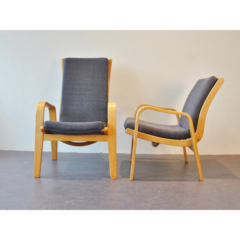 Paire de fauteuils lounges vintage par Cees Braakman pour Pastoe, 1950