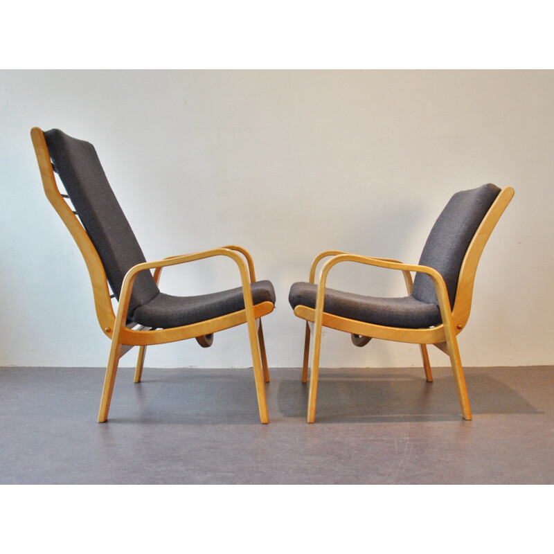 Pair of vintage lounge chairs by Cees Braakman for Pastoe, 1950