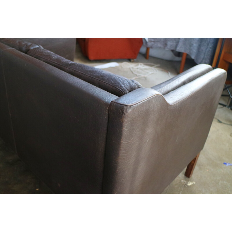 Vintage Danish Leather Sofa  - 1970s