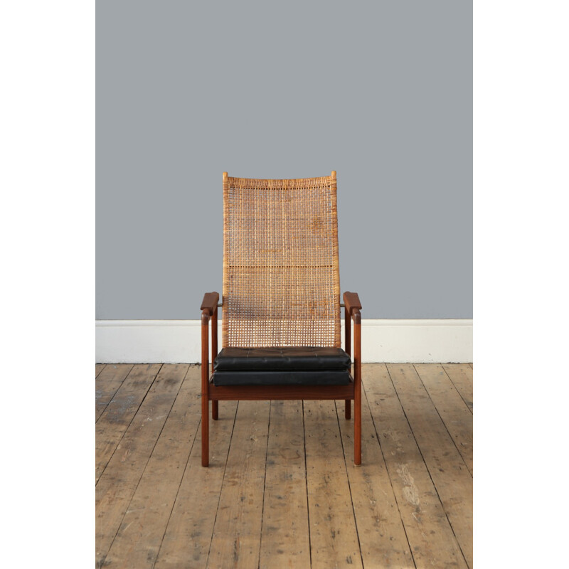 Vintage Dutch Rattan Armchair by P.J. Muntendam for Gebroeders Jonkers - 1960s