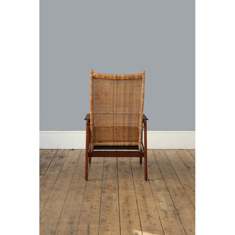 Vintage Dutch Rattan Armchair by P.J. Muntendam for Gebroeders Jonkers - 1960s