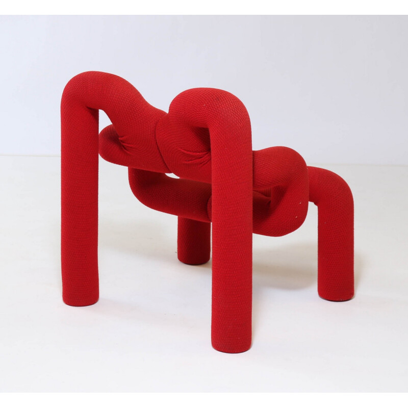 Mid-century Extreme Red Armchair by Terje Ekstrøm - 1970s