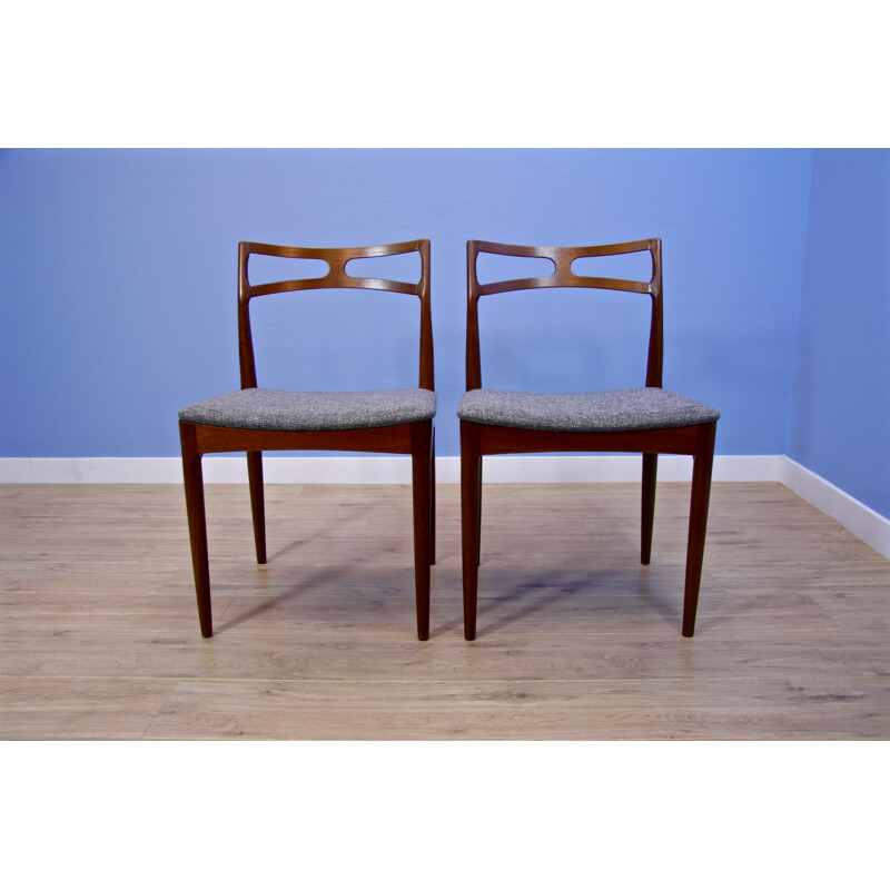 Mid-century Danish dining chairs in teak by Johannes Andersen - 1960s