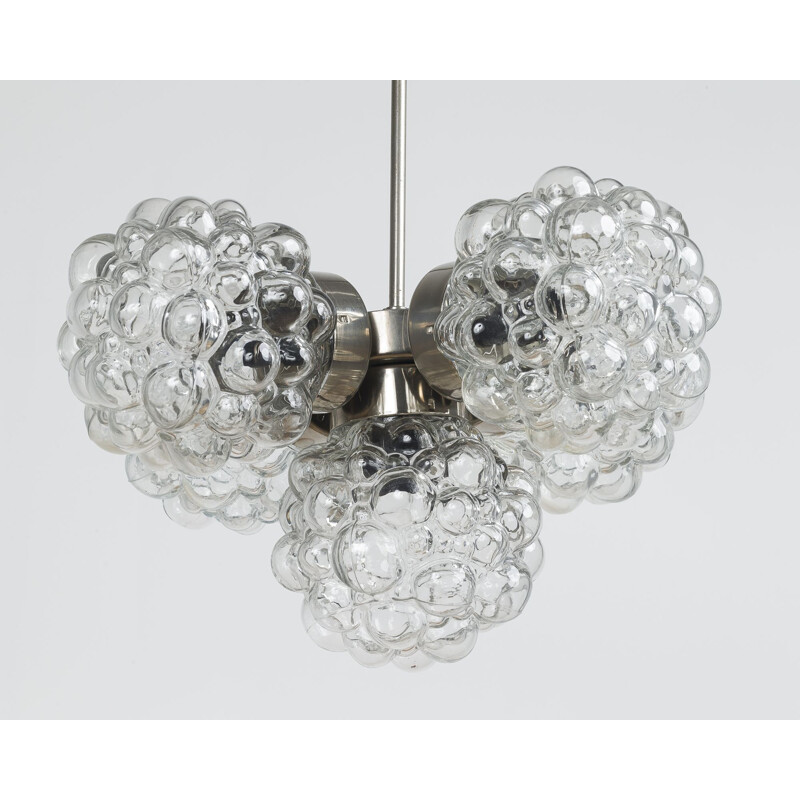Vintage Bubble Glass Chandelier by Helena Tynell - 1970s