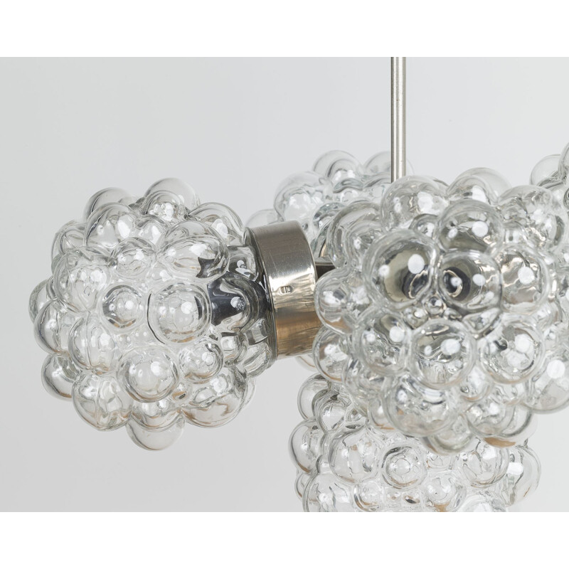 Vintage Bubble Glass Chandelier by Helena Tynell - 1970s