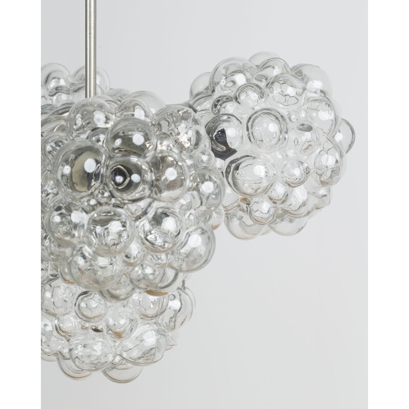 Vintage Bubble Glass Chandelier by Helena Tynell - 1970s