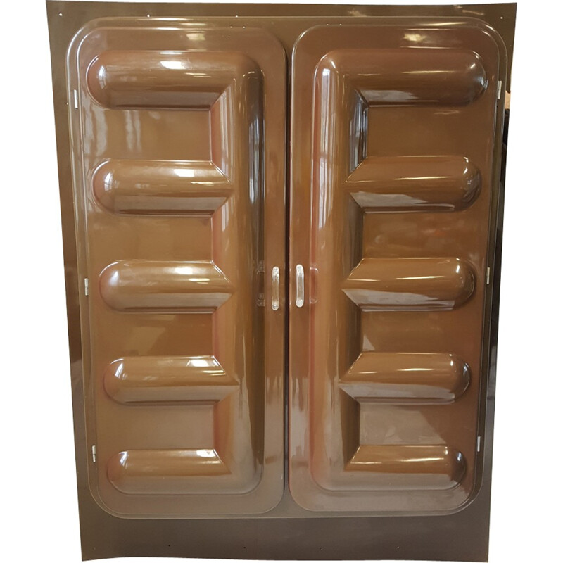 Vintage cabinet in molded plastic, Somop edition, 1970