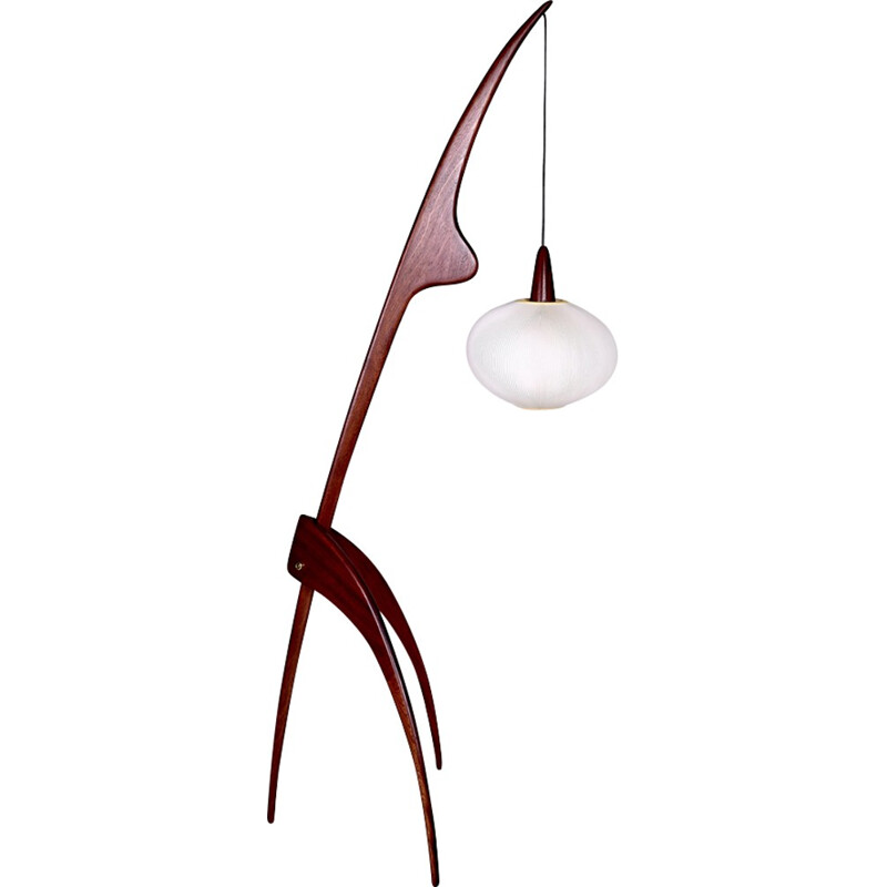 Mid-century Praying Mantis floor lamp by Rispal - 1950s